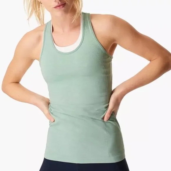 Sweaty Betty Tops - SWEATY BETTY Marina Green Athlete Seamless Workout Tank Size XL NWT